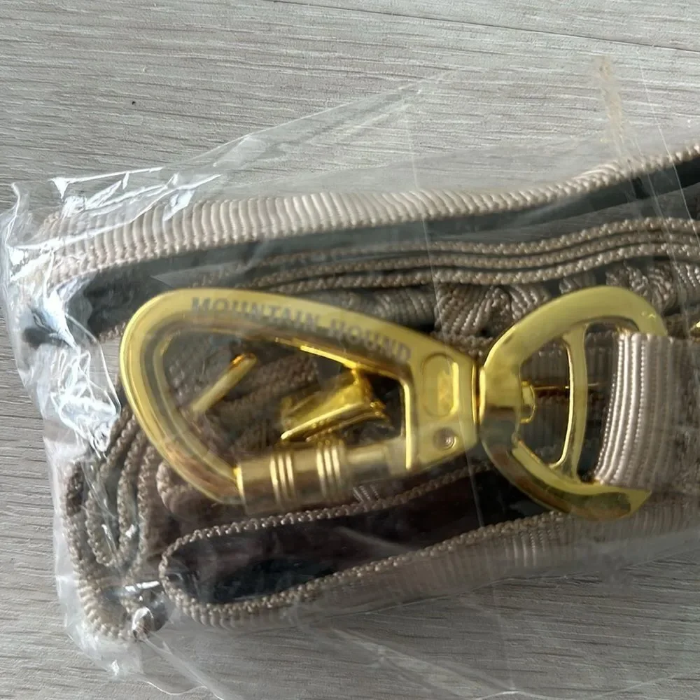 Mountain Hound Voyager Bungee Leash Tan/Gold OS NWT IN PACKAGE